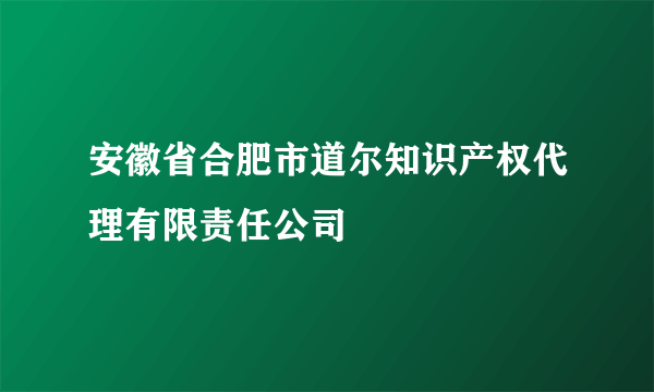 安徽省合肥市道尔知识产权代理有限责任公司