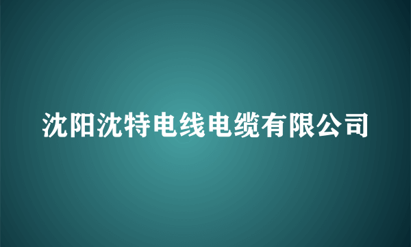 沈阳沈特电线电缆有限公司