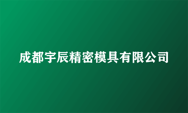 成都宇辰精密模具有限公司