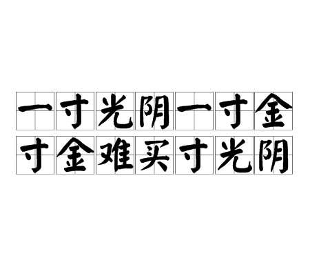 一寸光阴一寸金，寸金难买寸光阴