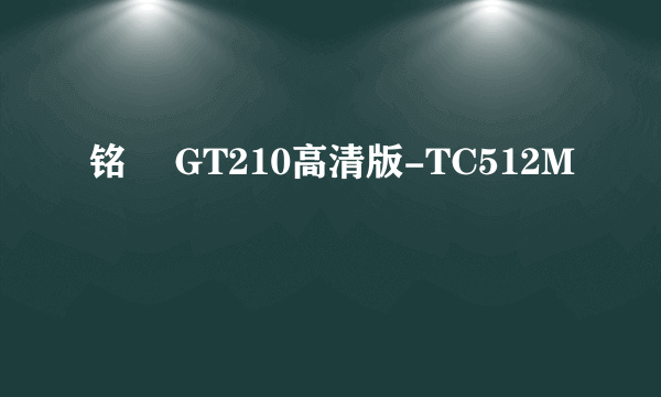 铭瑄 GT210高清版-TC512M