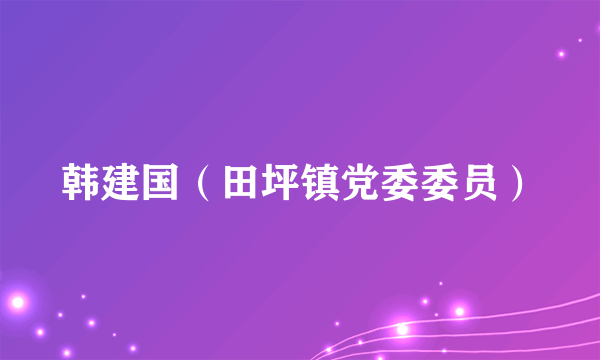 韩建国（田坪镇党委委员）