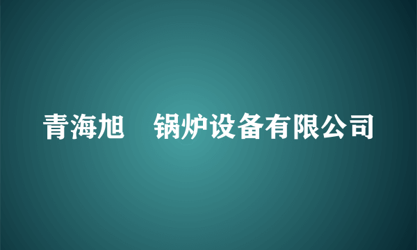 青海旭昇锅炉设备有限公司