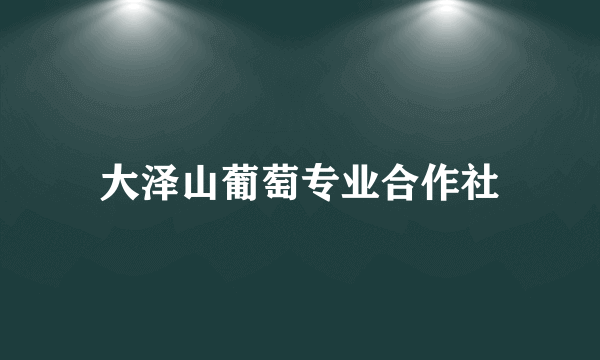 大泽山葡萄专业合作社