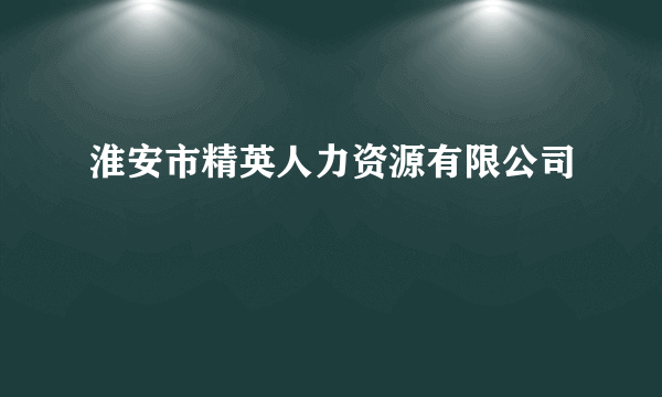 淮安市精英人力资源有限公司