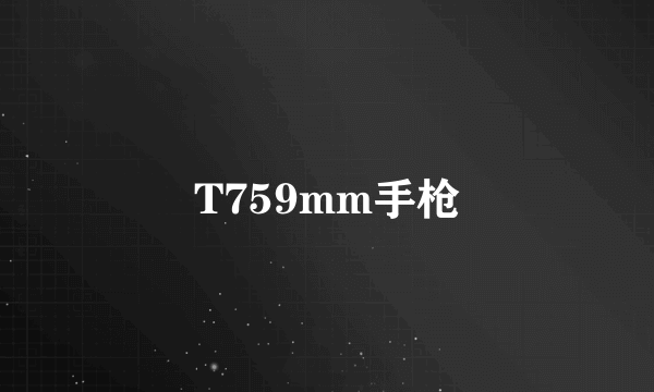 T759mm手枪