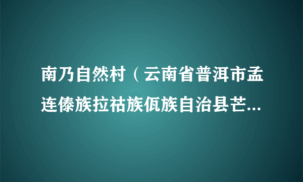 南乃自然村（云南省普洱市孟连傣族拉祜族佤族自治县芒信镇海东行政村辖自然村）