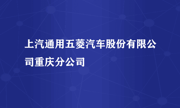 上汽通用五菱汽车股份有限公司重庆分公司