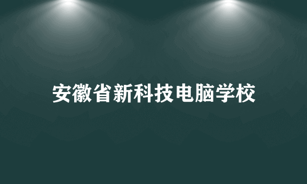 安徽省新科技电脑学校