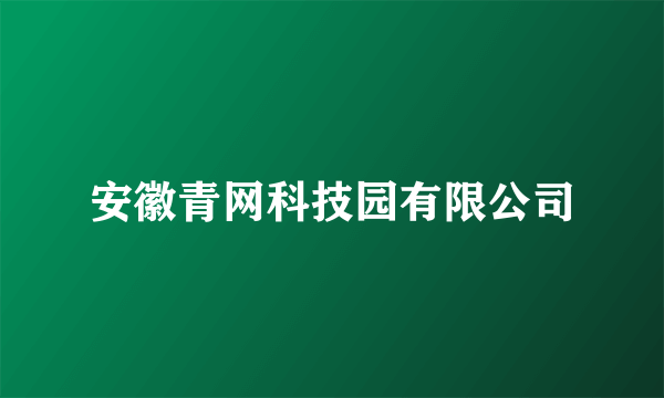 安徽青网科技园有限公司