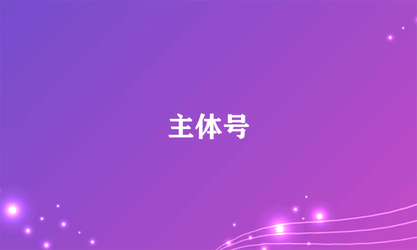 主体号