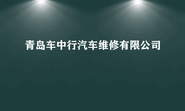 青岛车中行汽车维修有限公司