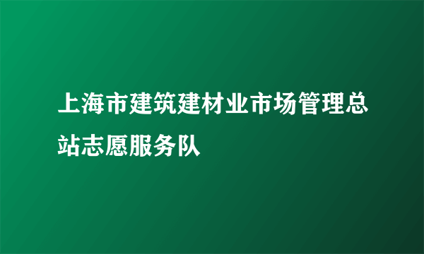 上海市建筑建材业市场管理总站志愿服务队