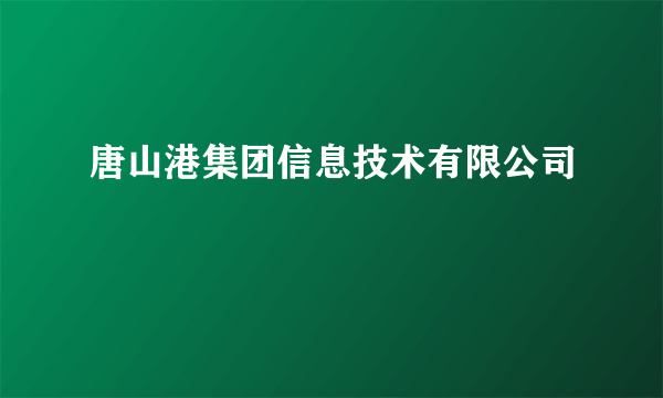 唐山港集团信息技术有限公司