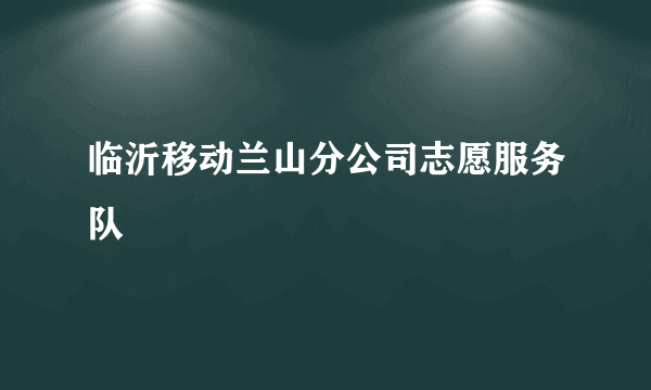 临沂移动兰山分公司志愿服务队