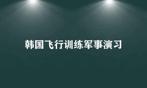 韩国飞行训练军事演习