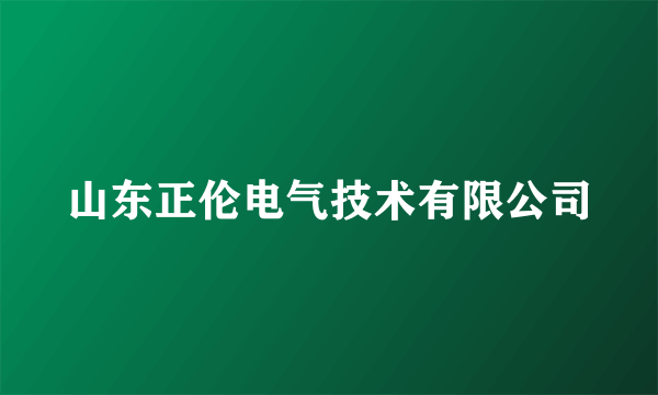 山东正伦电气技术有限公司