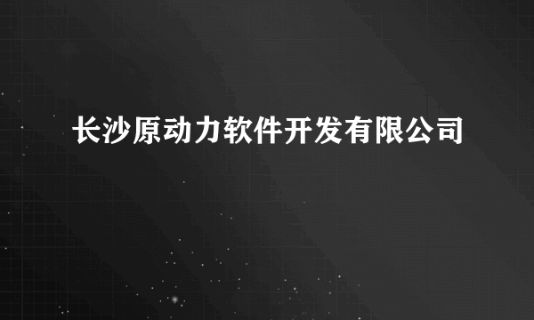 长沙原动力软件开发有限公司