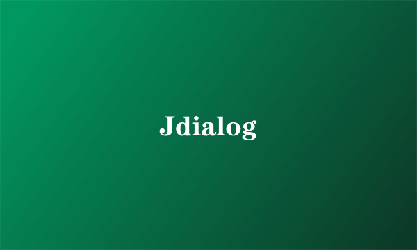 Jdialog