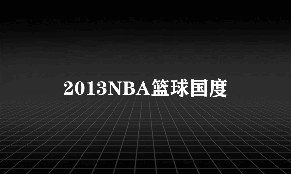 2013NBA篮球国度