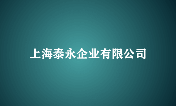 上海泰永企业有限公司