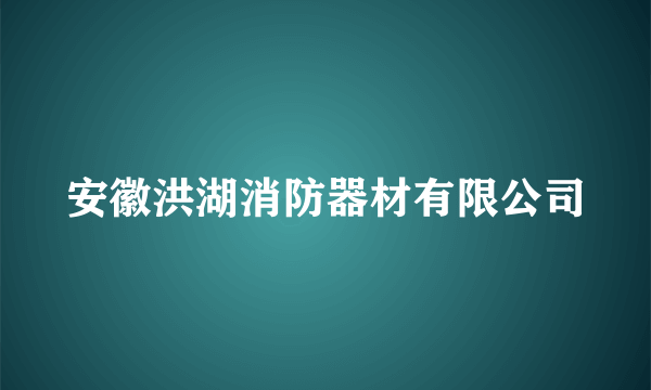 安徽洪湖消防器材有限公司