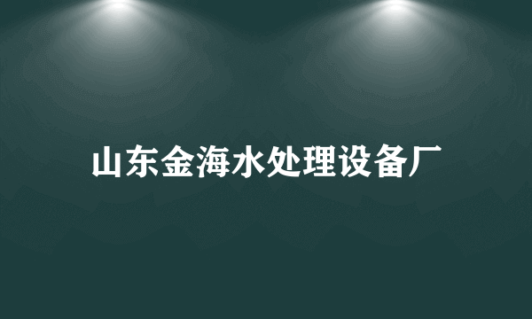 山东金海水处理设备厂