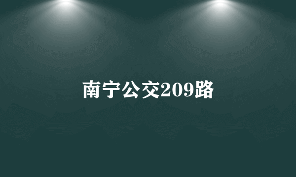 南宁公交209路