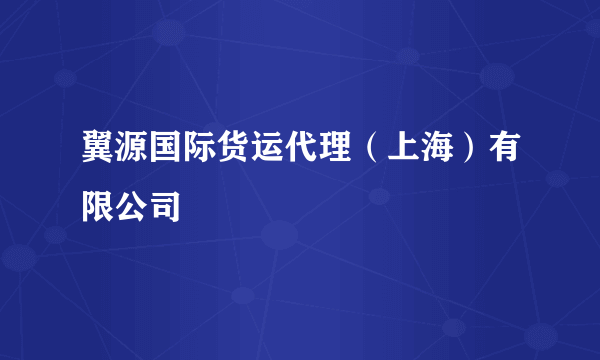 翼源国际货运代理（上海）有限公司