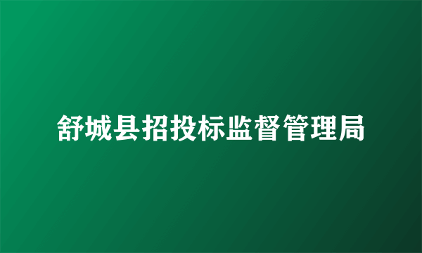 舒城县招投标监督管理局