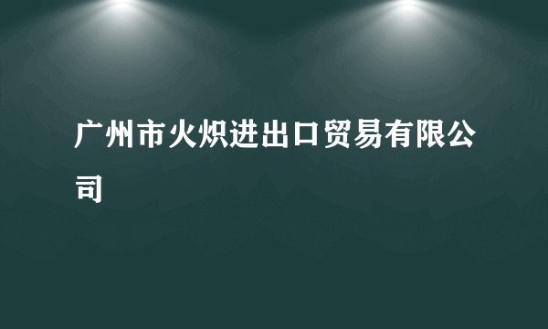 广州市火炽进出口贸易有限公司