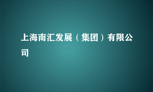 上海南汇发展（集团）有限公司