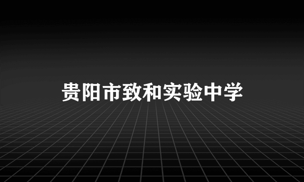 贵阳市致和实验中学