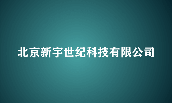 北京新宇世纪科技有限公司