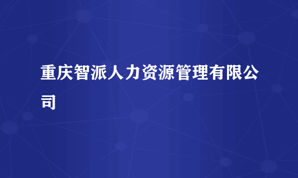 重庆智派人力资源管理有限公司