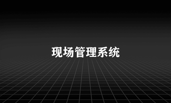 现场管理系统